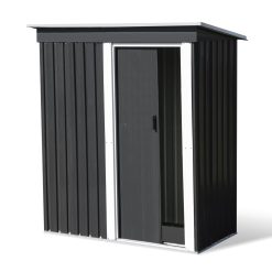 IDMarket - Abri de Jardin 1,3 m² Gris en Acier galvanisé