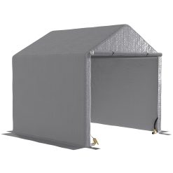 Outsunny Abri de Jardin 2 x 2 x 2 m abri vélo extérieur avec Cadre en Acier galvanisé, imperméable et résistant aux UV, Tente de Stockage pour vélo, Moto, Outils - Gris